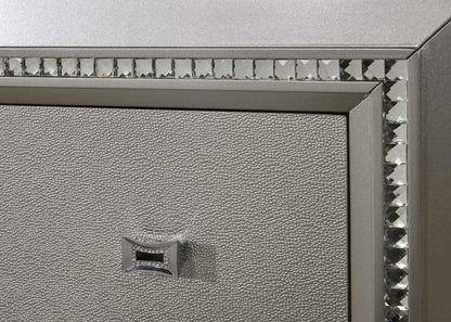 67" X 91" X 69" Pu Champagne Wood Upholstered (Hb) Led Queen Bed