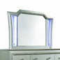 38" Champagne Abstract Wood Framed Mounted Dresser Mirror