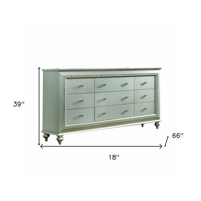 18" Champagne Solid Wood Double Dresser