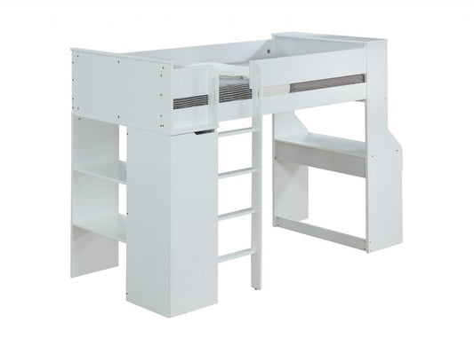 Wood Twin Loft Bed With No