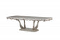 44" Off White Solid Wood Pedestal Base Dining Table