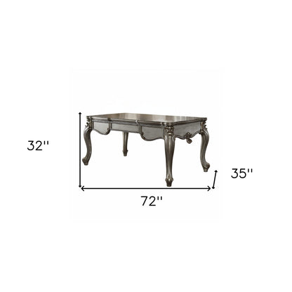 35" Silver Executive Desk