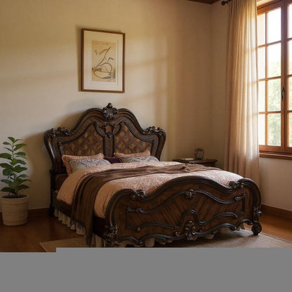 Brown King Bed Frame