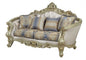 78" Gold Floral Loveseat and Toss Pillows