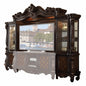118" Dark Brown Solid Wood Floating Mount Entertainment Center