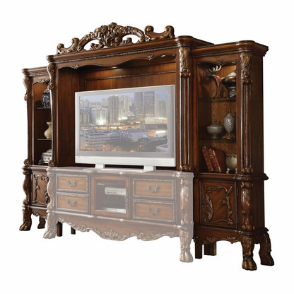 118" Dark Brown Solid Wood Floating Mount Entertainment Center