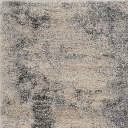 8' X 10' Ivory And Blue Abstract Area Rug