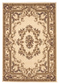 2' X 3' Beige And Brown Floral Medallion Area Rug