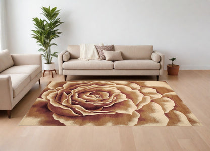 7' X 10'  Polypropylene Ivory Area Rug