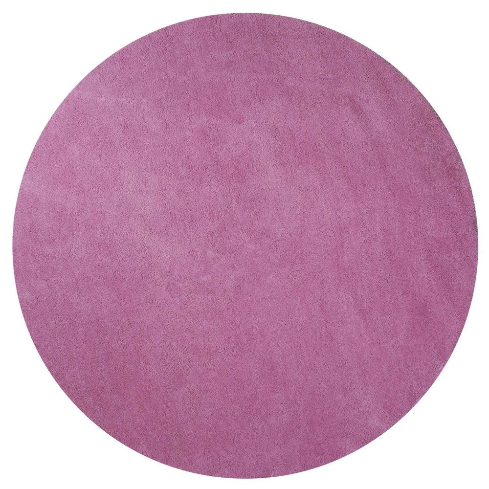 8' X 10' Hot Pink Shag Hand Woven Area Rug