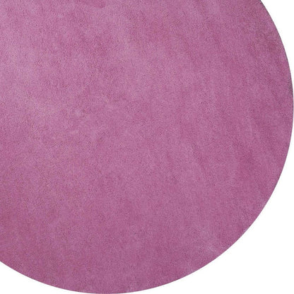 8' Hot Pink Hand Woven Round Rug