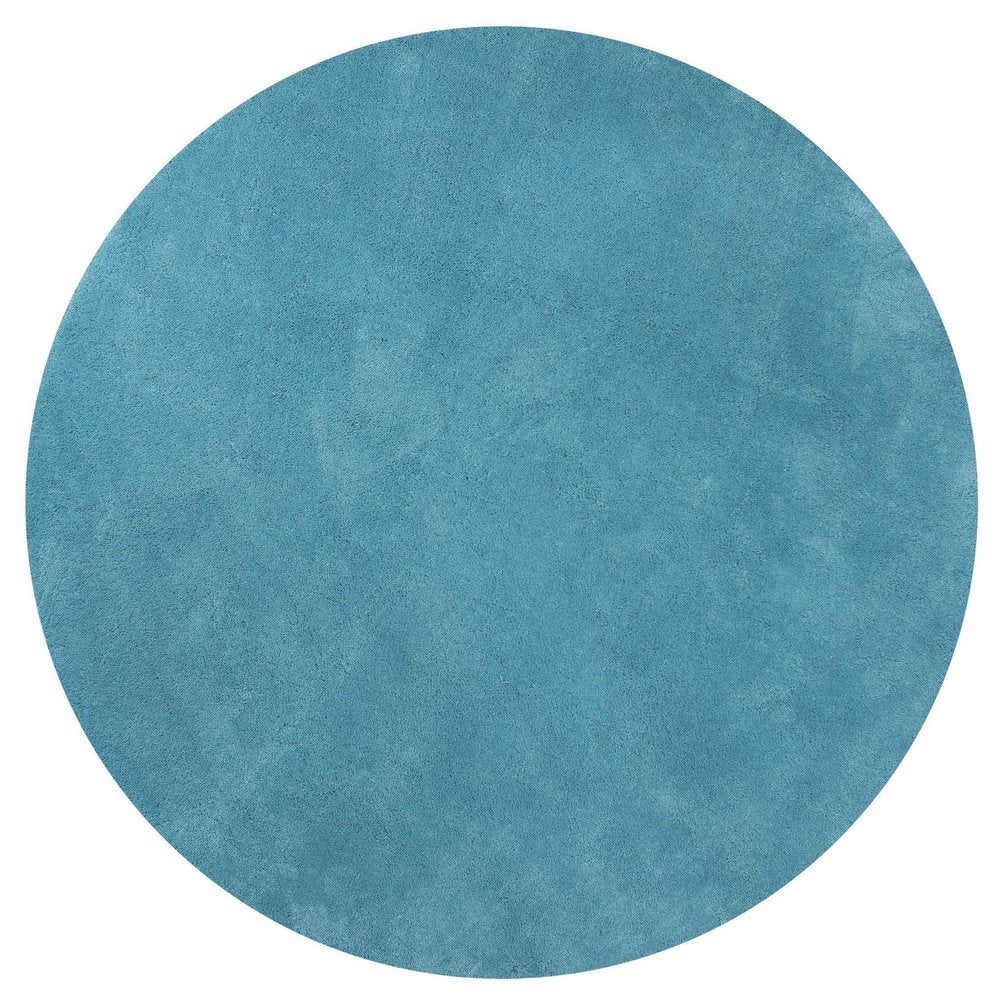 8' X 10' Blue Shag Hand Woven Area Rug