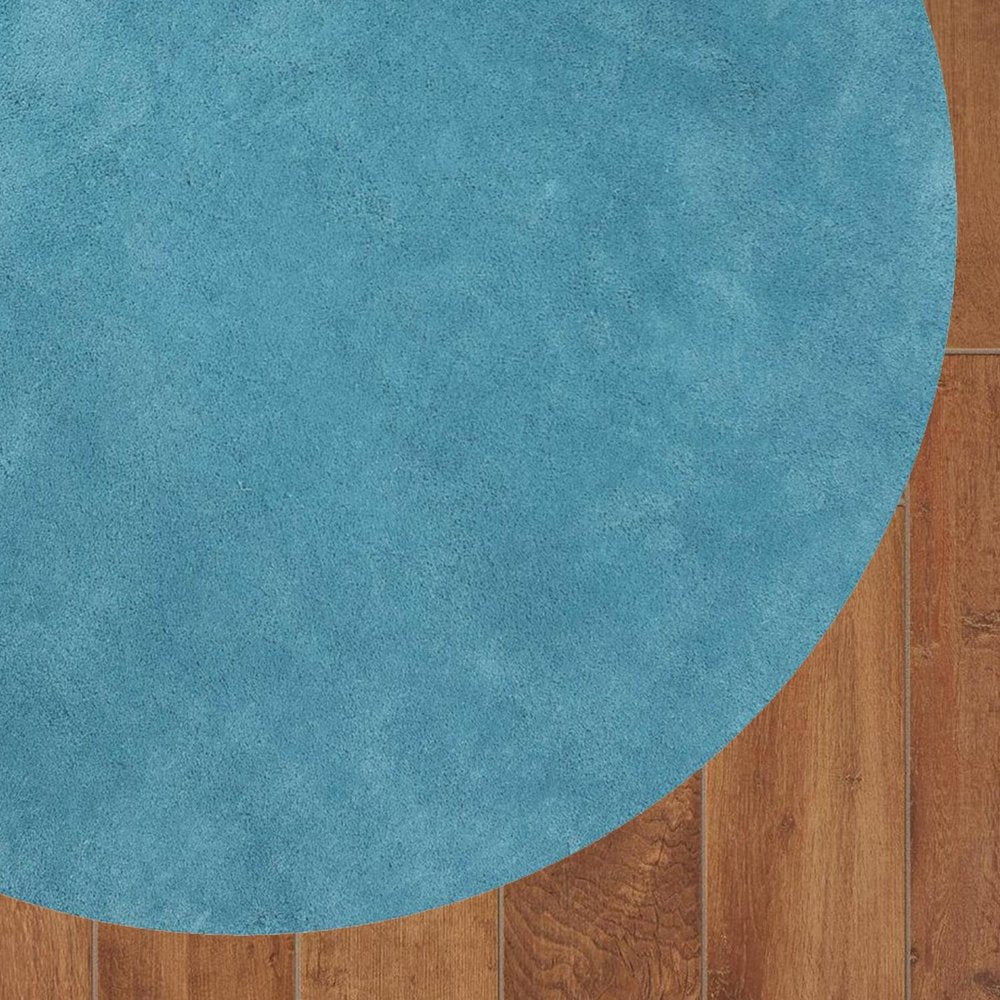 8' X 10' Blue Shag Hand Woven Area Rug