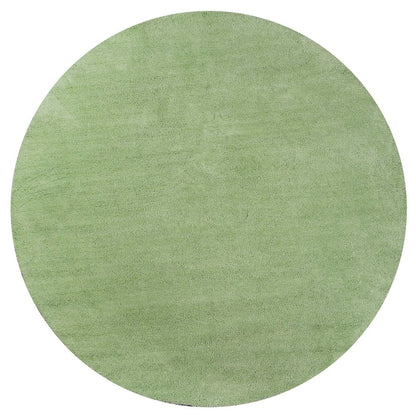 5' X 7' Green Shag Hand Woven Area Rug