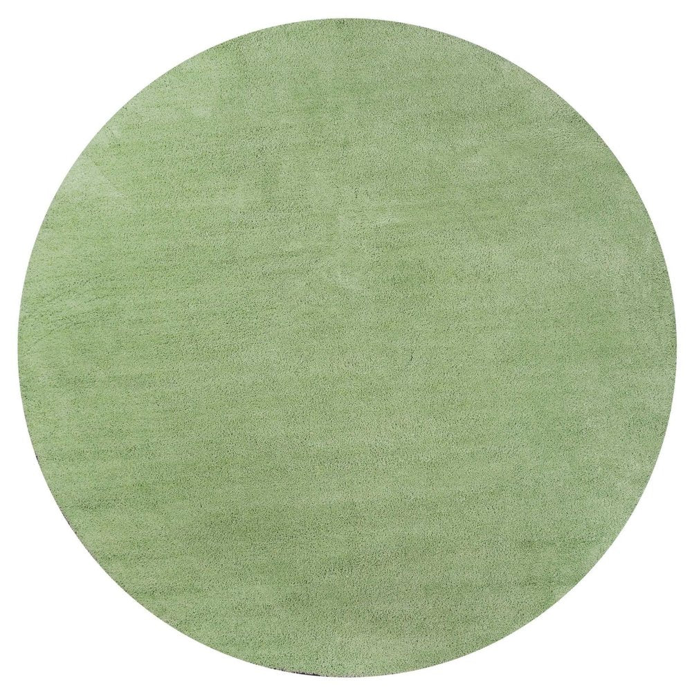 9' X 13' Green Hand Woven Area Rug