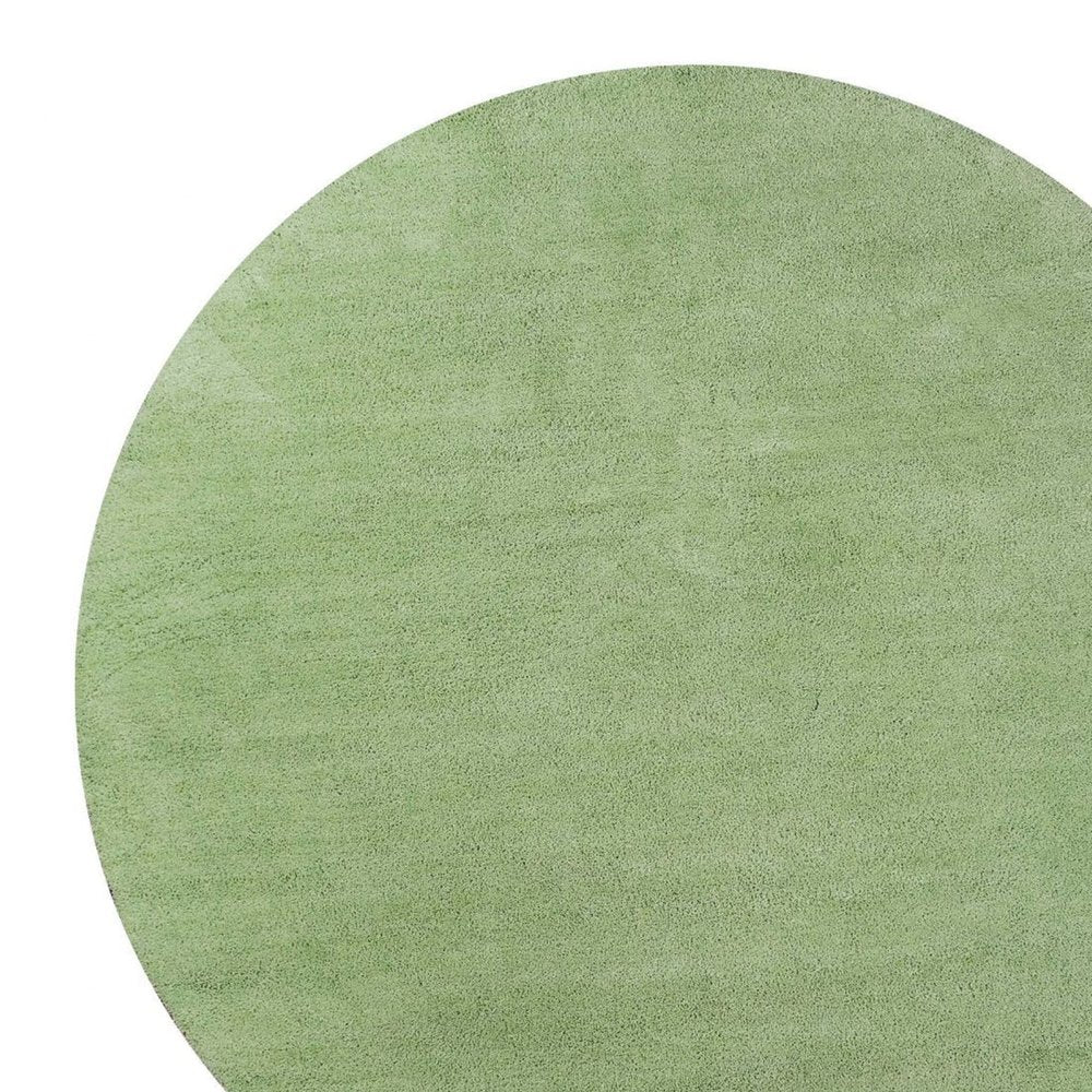 5' X 7' Green Shag Hand Woven Area Rug