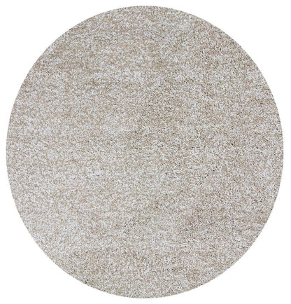 5' X 7' Ivory Shag Hand Woven Area Rug