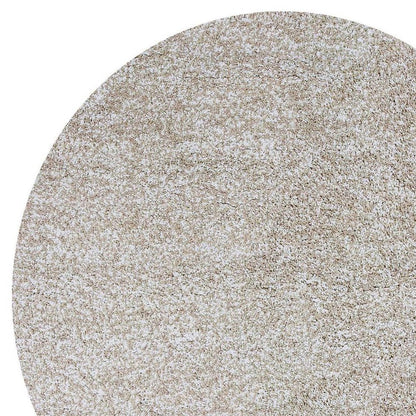 5' X 7' Ivory Shag Hand Woven Area Rug