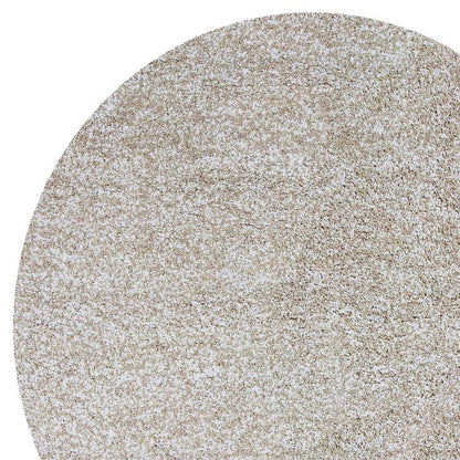 5' X 7' Ivory Shag Hand Woven Area Rug