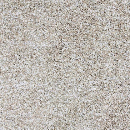 5' X 7' Ivory Shag Hand Woven Area Rug