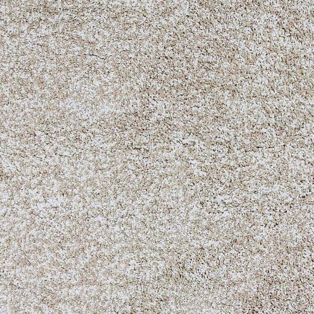 5' X 7' Ivory Shag Hand Woven Area Rug