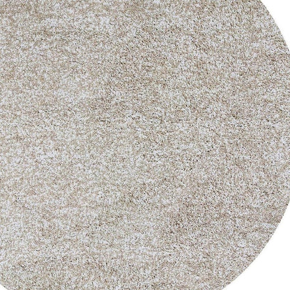 5' X 7' Ivory Shag Hand Woven Area Rug