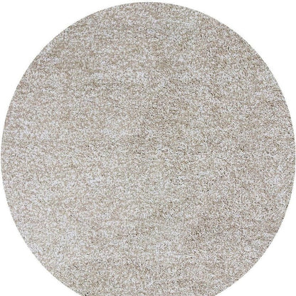 5' X 7' Ivory Shag Hand Woven Area Rug