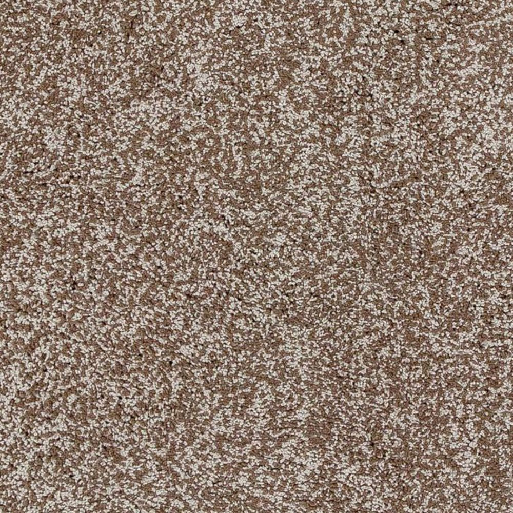 5' X 7' Beige And Brown Abstract Shag Hand Woven Area Rug