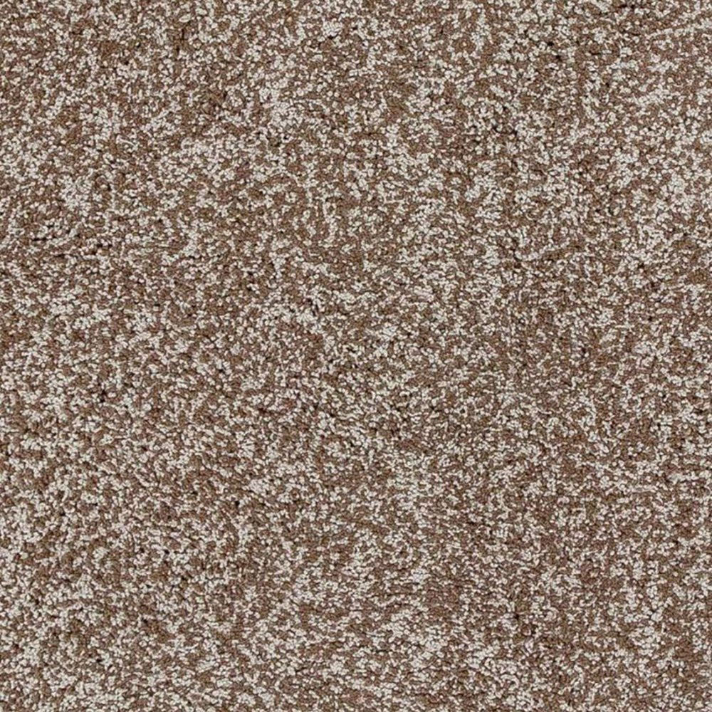 5' X 7' Beige And Brown Abstract Shag Hand Woven Area Rug