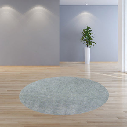 8' X 11' Blue Shag Hand Woven Area Rug