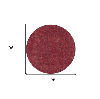 2' X 4' Red Shag Hand Woven Area Rug