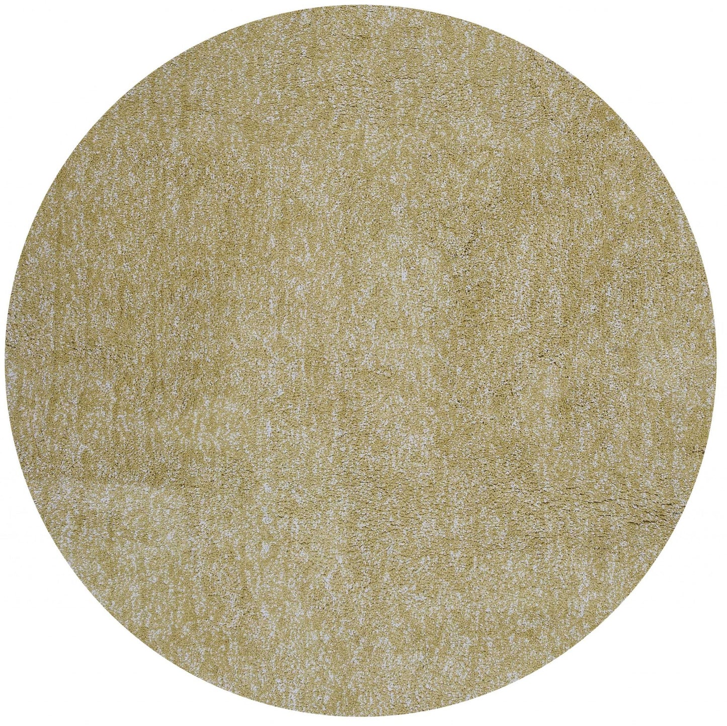 6' Yellow Hand Woven Round Rug