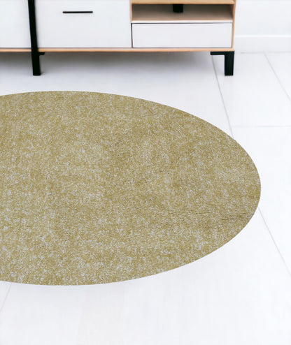 5' X 7' Yellow Heather Plain Indoor Area Rug