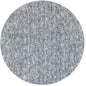 8' Slate Blue And Ivory Abstract Hand Woven Round Rug