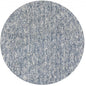 8' Slate Blue And Ivory Abstract Hand Woven Round Rug