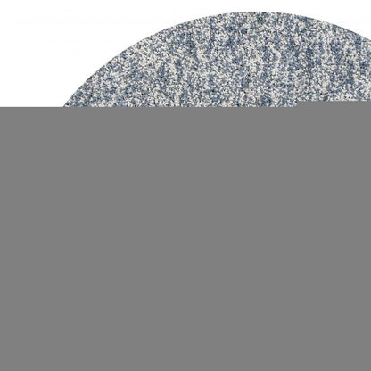 8' X 10' Slate Blue And Ivory Abstract Hand Woven Area Rug