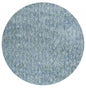 8' Blue And White Abstract Hand Woven Round Rug