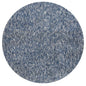 6' Indigo And Ivory Abstract Hand Woven Round Rug