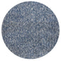 8' Indigo And Ivory Abstract Hand Woven Round Rug