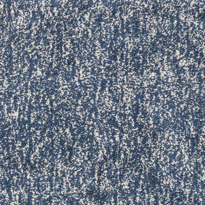 8' X 10' Indigo And Ivory Abstract Shag Hand Woven Area Rug