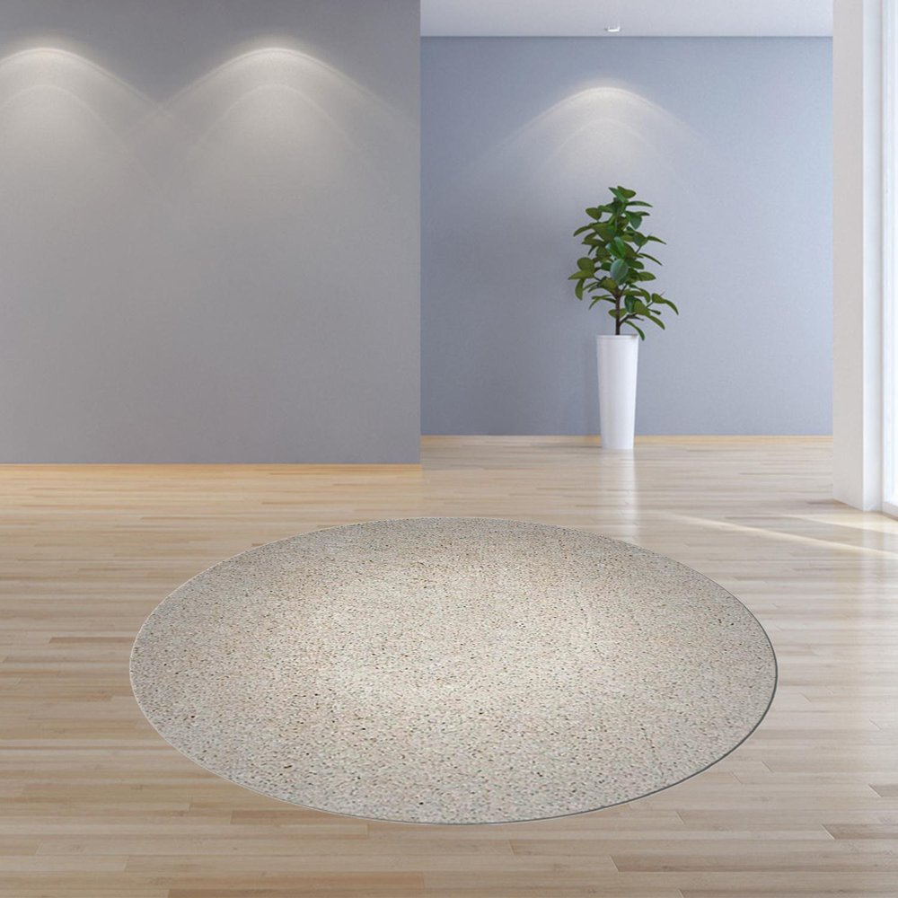 8' Ivory Hand Woven Round Rug