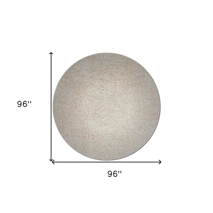 8' Ivory Hand Woven Round Rug