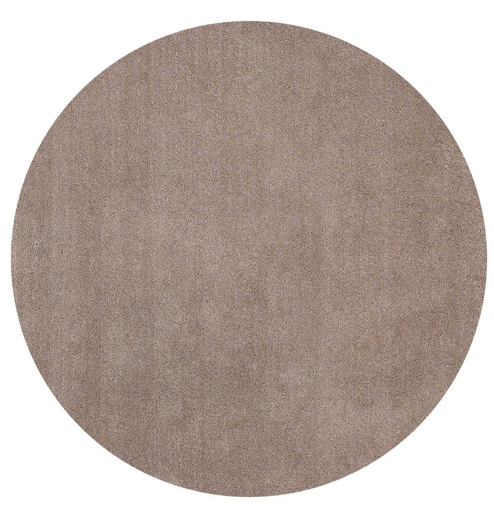 8' X 10' Beige Shag Hand Woven Area Rug