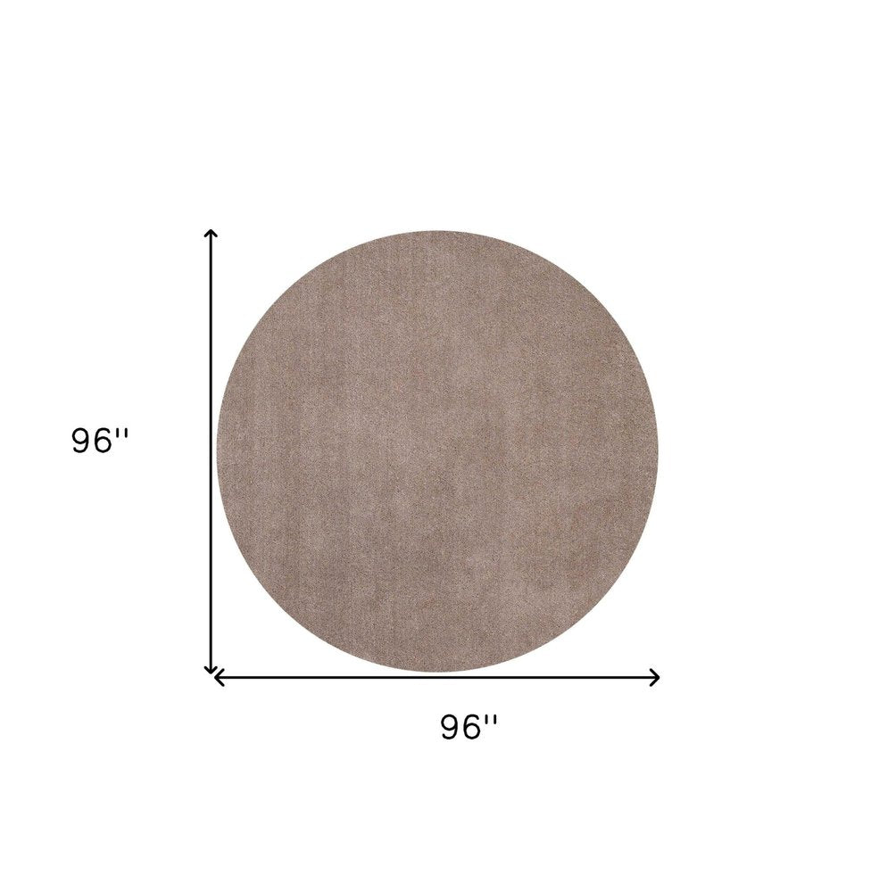 8' X 10' Beige Shag Hand Woven Area Rug