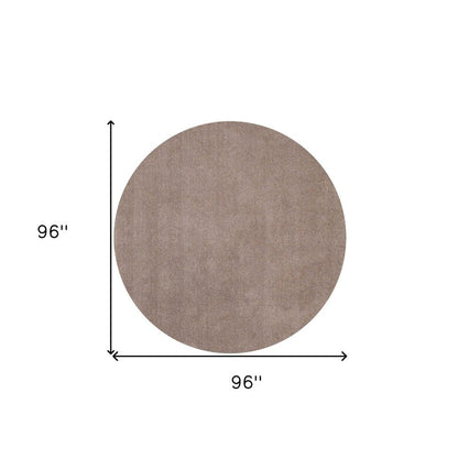 8' X 10' Beige Shag Hand Woven Area Rug