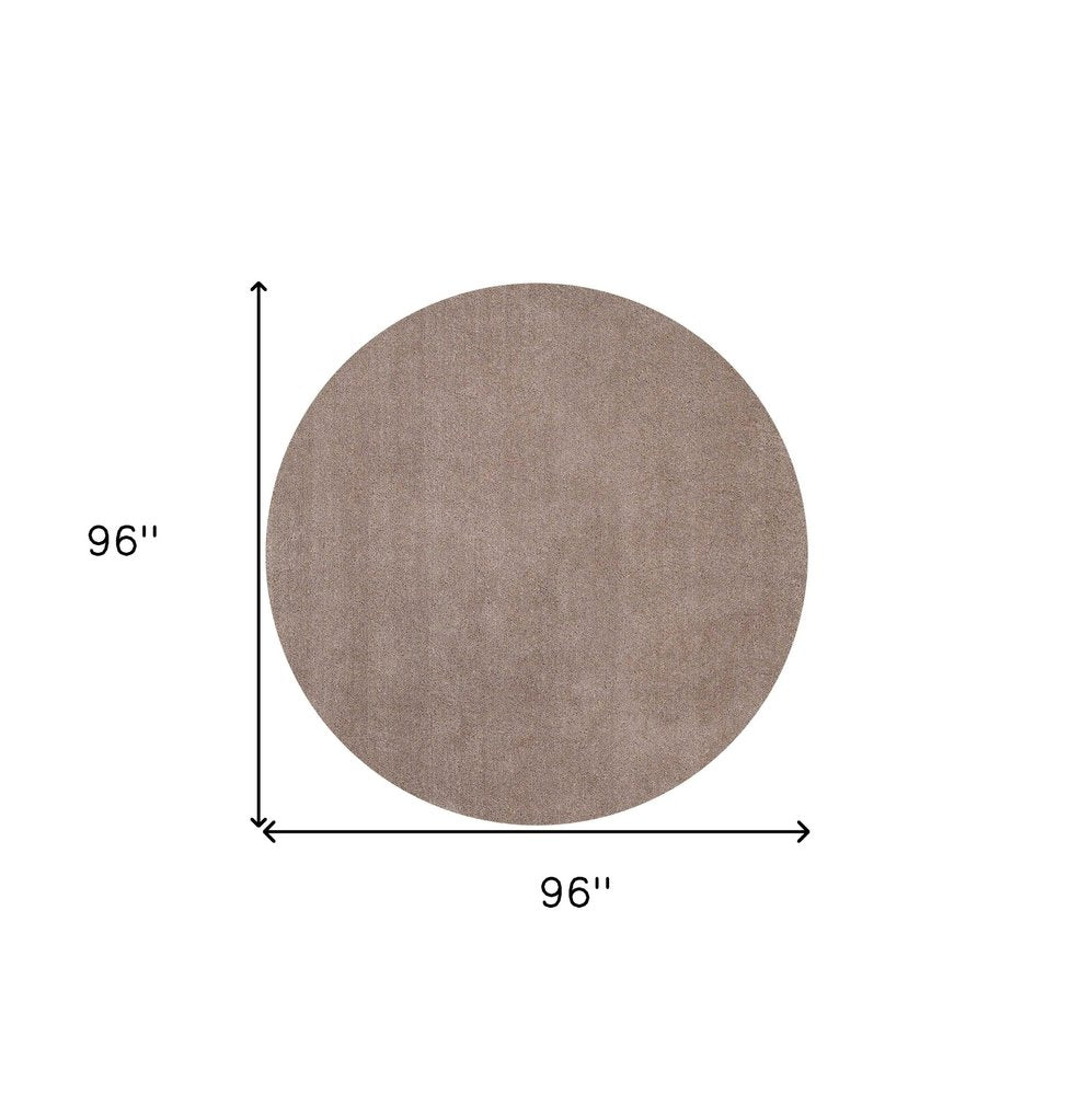 8' X 10' Beige Shag Hand Woven Area Rug