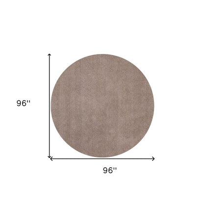 8' X 10' Beige Shag Hand Woven Area Rug