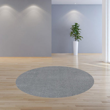 8' X 10' Gray Shag Hand Woven Area Rug