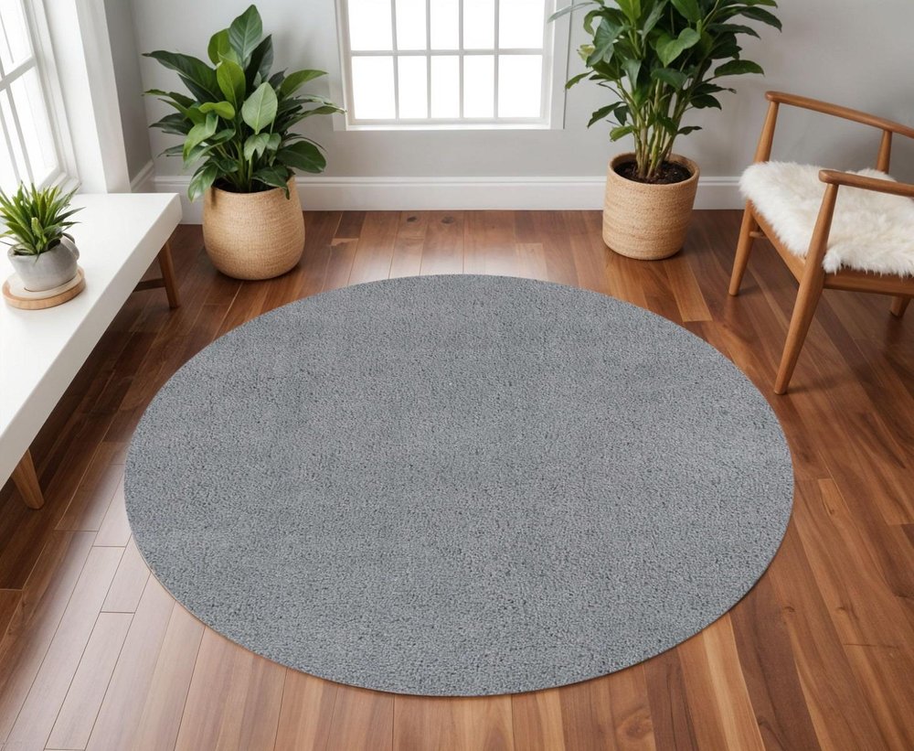 2' X 4' Gray Hand Woven Area Rug