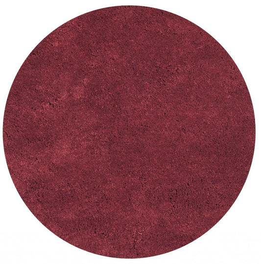 8' Red Hand Woven Round Rug